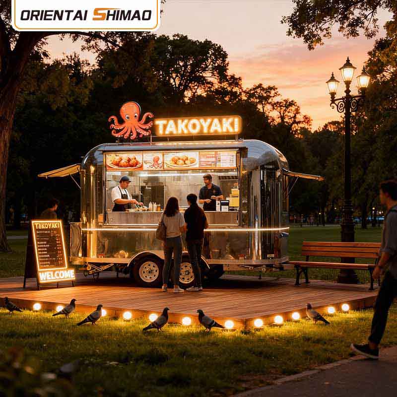 Ремарке за сладолед Street Food Мобилен кетъринг Ремарке за храна Камион за храна